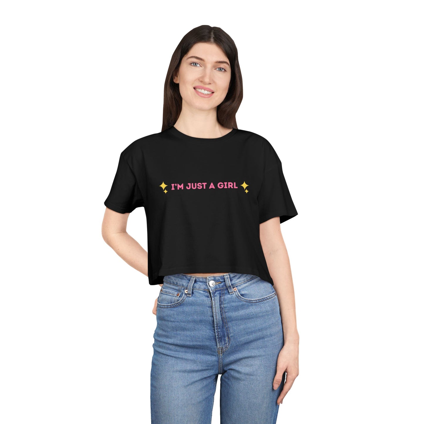 I'm Just A Girl Crop Tee