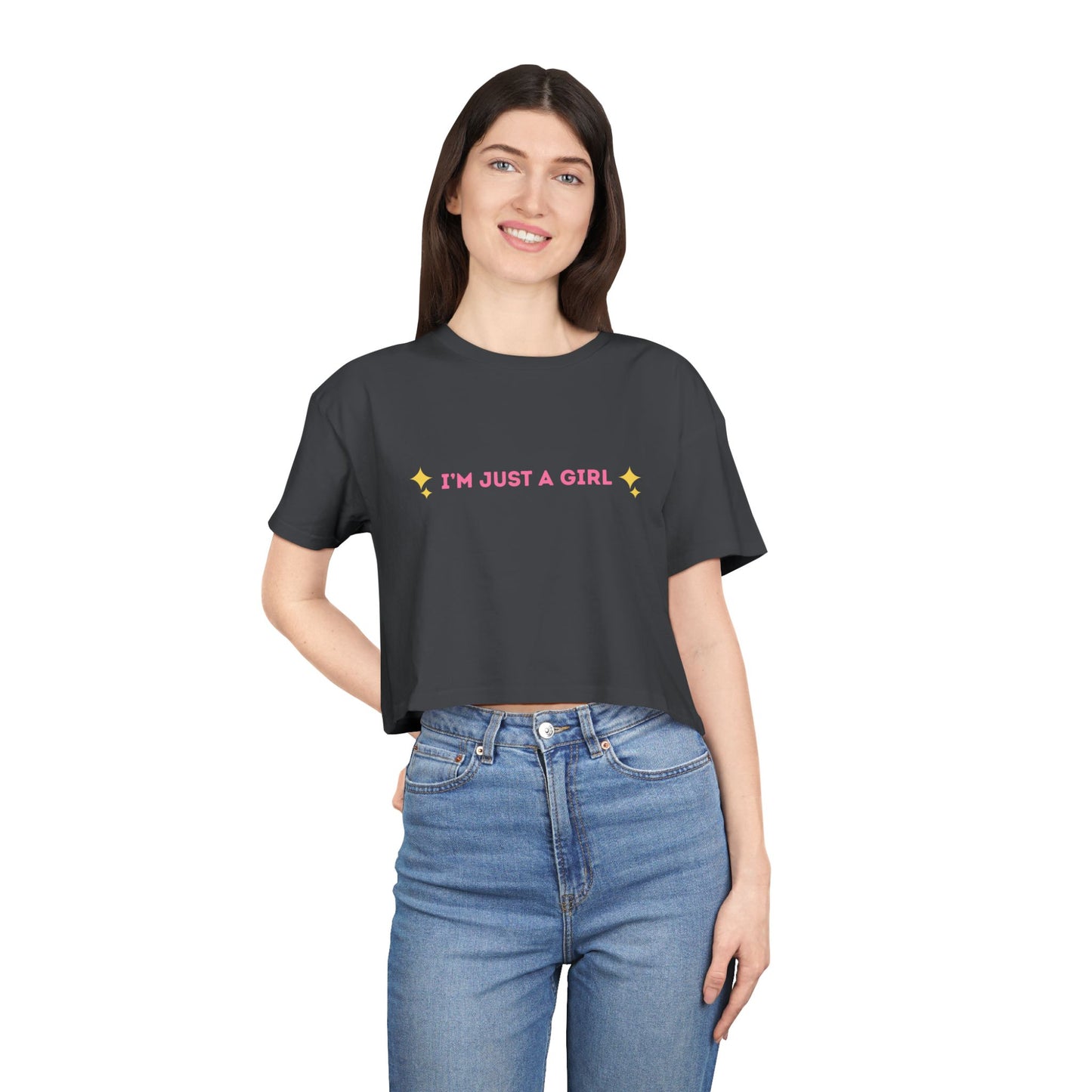 I'm Just A Girl Crop Tee