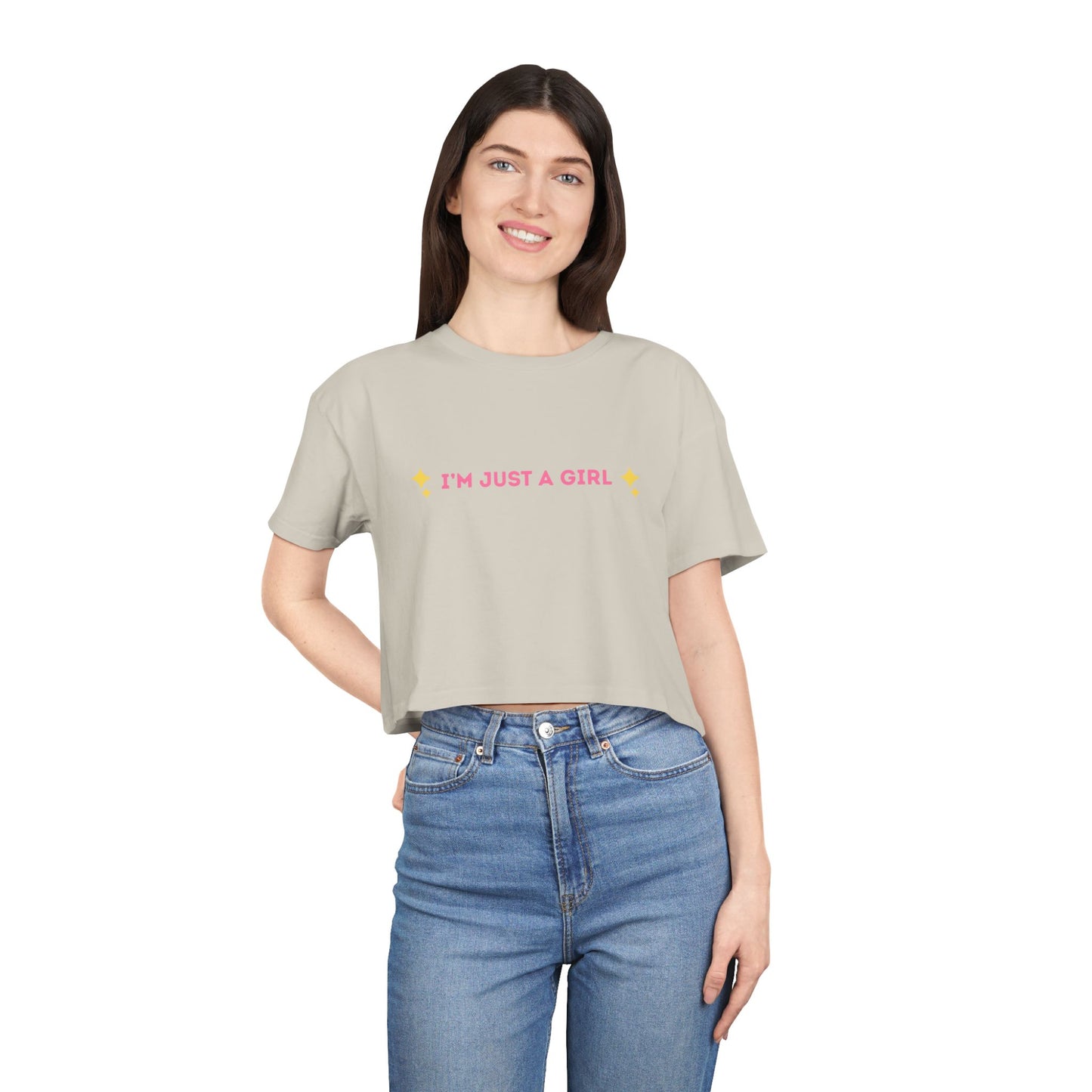I'm Just A Girl Crop Tee