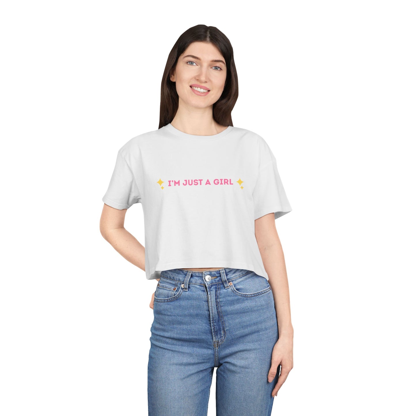 I'm Just A Girl Crop Tee
